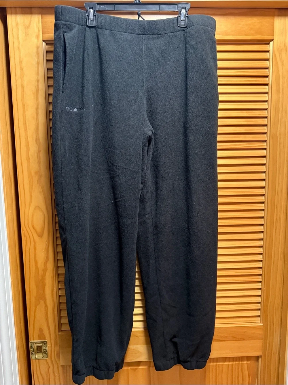 Columbia Men's Black Drawstring Fleece Joggers Size XL 30”inseam